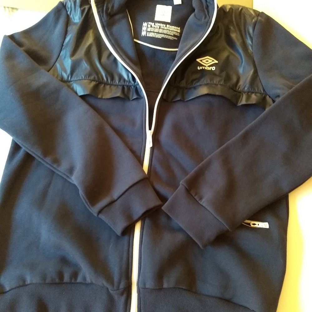 Umbro soccer jacket men XL blue fleece mix. New - Picture 4 of 5